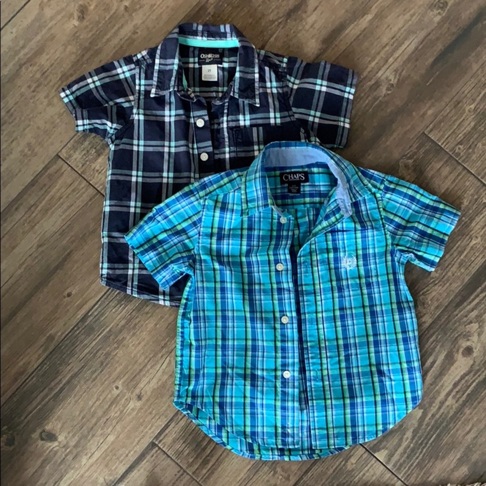 2T boys button up shirts